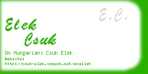 elek csuk business card